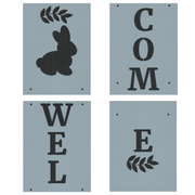 Porch Sign:  Welcome Bunny Stencil