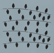 Christmas Lights Background Stencil