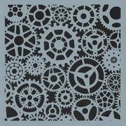 Gears Background Stencil