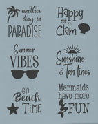 Word Blocks: Beach Stencil