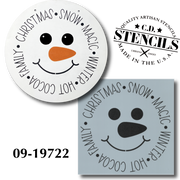 Snowman Face Stencil