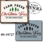 Farm Fresh Christmas Trees Stencil