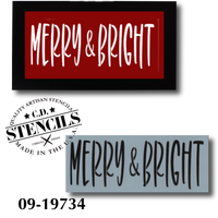 Whimsical Merry & Bright Stencil