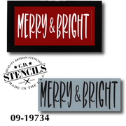Whimsical Merry & Bright Stencil