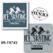 Ice Skating Rink & Rentals Stencil