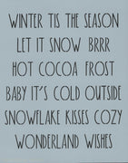 Dunn Inspired Winter Words Stencil