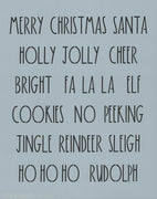 Dunn Inspired Santa Words Stencil