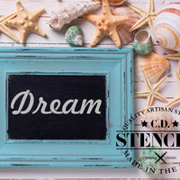 Simple Sayings: Dream Script Stencil