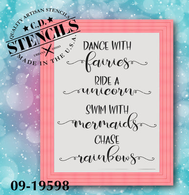 Dance with Fairies Stencil