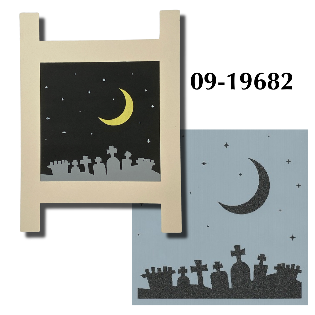 Mini Signs: Moonlit Cemetery
