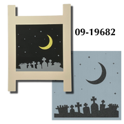 Mini Signs: Moonlit Cemetery