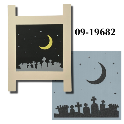 Mini Signs: Moonlit Cemetery