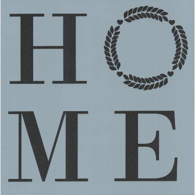 HOME - Wreath Stencil