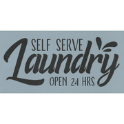 Self Serve Laundry 24 Hours Stencil