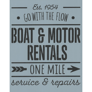 Boat and Motor Rentals Stencil