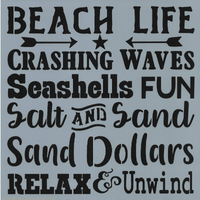 Beach Life Stencil