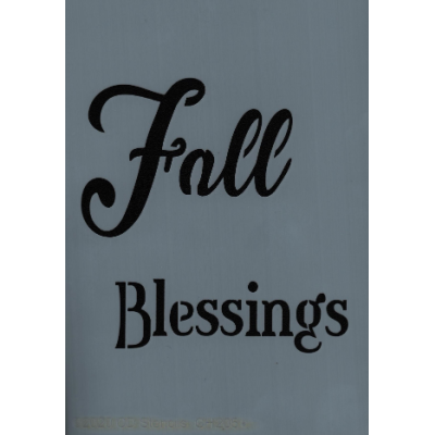 Fall Blessings Stencil