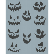 Spooky Faces Stencil
