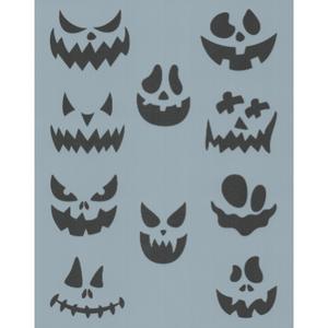 Spooky Faces Stencil