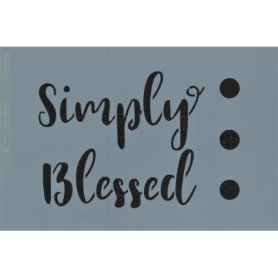 Simply Blessed Stencil