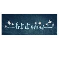 Let It Snow Skinny Stencil