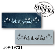 Let It Snow Skinny Stencil