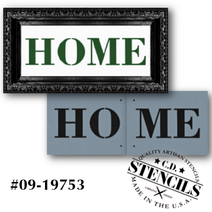 HOME Horizontal Stencil | CD Stencils