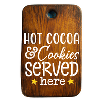 Hot Cocoa and Cookies Served Here Stencil