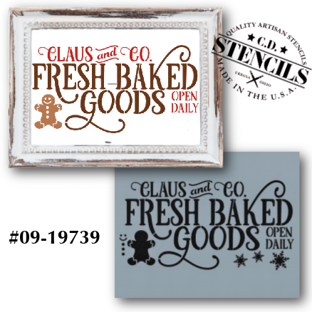 Claus and Co. Fresh Baked Goods Stencil