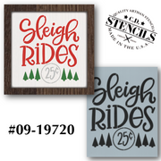Sleigh Rides 25¢ Stencil