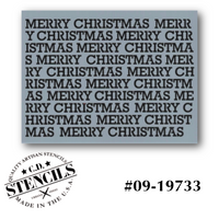Merry Christmas Background Stencil