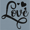 Script Love Stencil