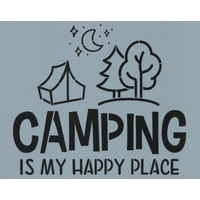 Camping is My Happy Place Stencil