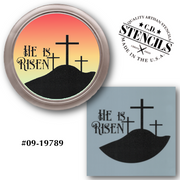 He Is Risen Stencil