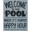 Welcome to Our Pool Stencil