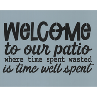 Welcome to Our Patio Stencil