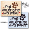 My Valentine Has Paws Stencil