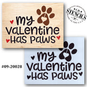 My Valentine Has Paws Stencil