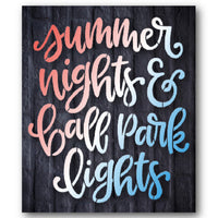 Summer Nights and Ballpark Lights Stencil