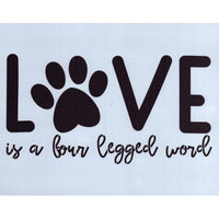 Love is a Four Legged Word Stencil