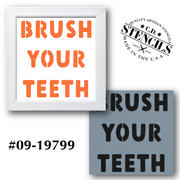 Brush Your Teeth Stencil