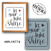 Let Your Light Shine Stencil