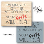 Keep This Bathroom Clean Stencil