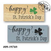 Happy St. Patrick's Day - Clover Stencil