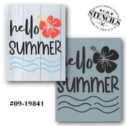 Hello Summer- Hibiscus Stencil