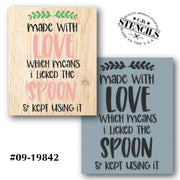 Licked the Spoon Stencil