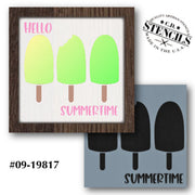 Hello Summertime Stencil