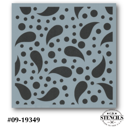 Comma Background Stencil CD Stencils