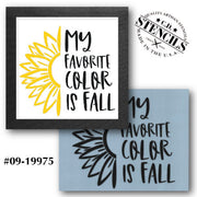 My Favorite Color is Fall Stencil