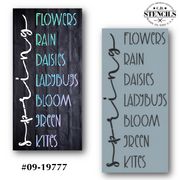 Spring List Stencil